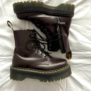 DARK CHERRY PLATFORM DOC MARTENS